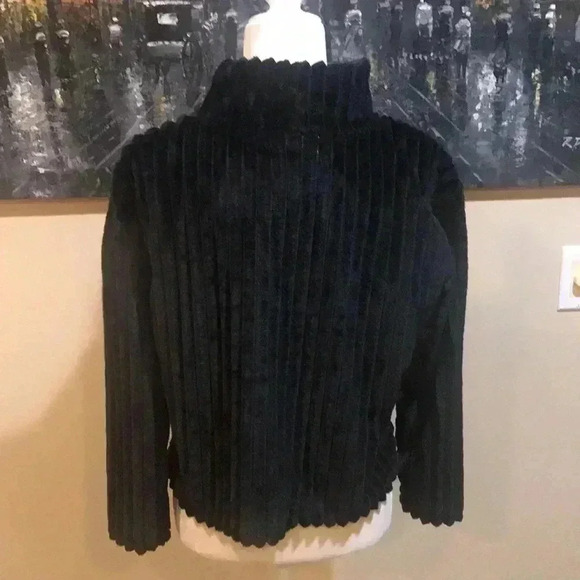 NWT Planet Gold Sweater Black Ribbed Super Soft Mock Neck Plush Pullover-S - Picture 2 of 9